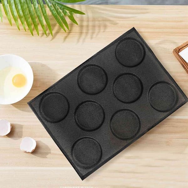 Silikone Hamburger Brødforme Perforerede Non-Stick Bageplader