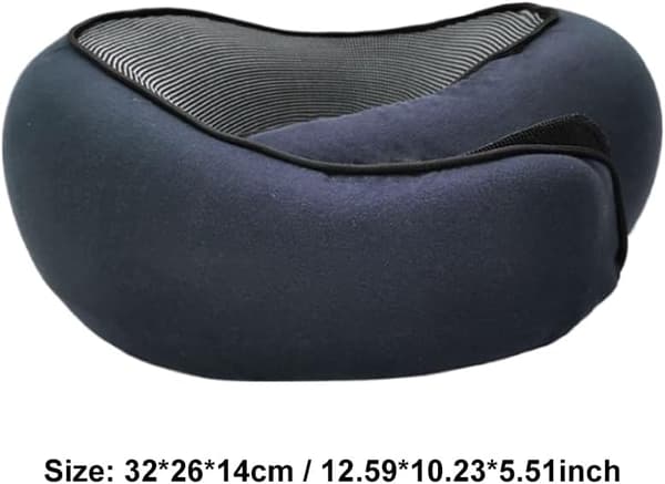 Kudde Memory Foam Flygplan Vandring Resa Långsam-Släpp Skum - Blå