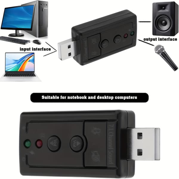 usb7.1 eksternt lydkort aluminiumslegering USB driverfrit computer notebook live broadcast eksternt karaoke USB lydkort