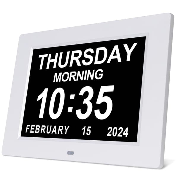 Demensklocka Stor Digital Kalender Seniorer Datum