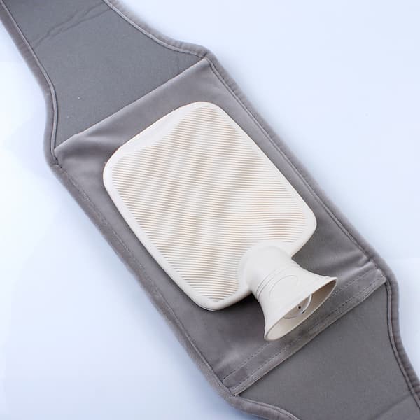 2000 ml varmvattenflaska, varmvattenflaska bälte 2-i-1, (beige)
