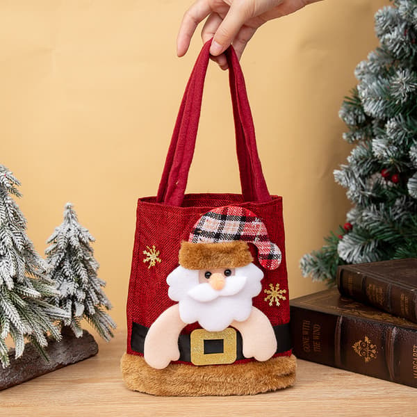 2-pack julklappspåsar, godispåsar, äppelpåsar, tygpåsar, björndesign