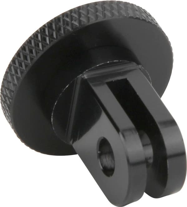 4-delt sort mini-stativadapter sæt med 1/4-tommer montering, lavet af aluminiumslegering, velegnet til actionkamera tilbehør.