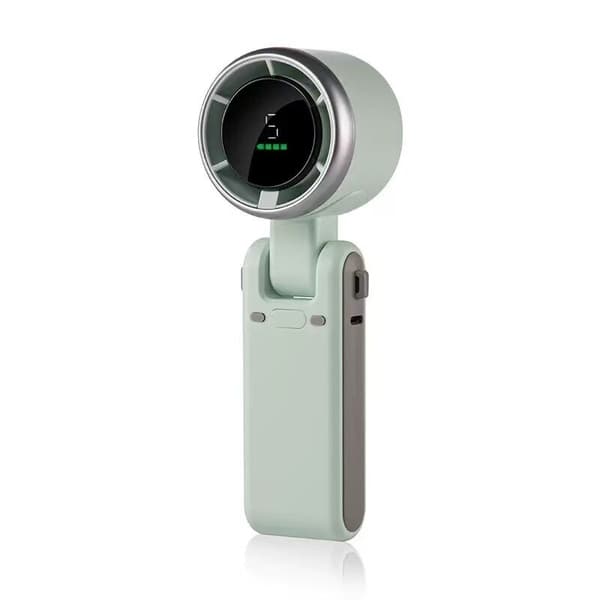 Mini bærbar håndholdt turboventilator USB genopladelig køling 10 timer - Sort