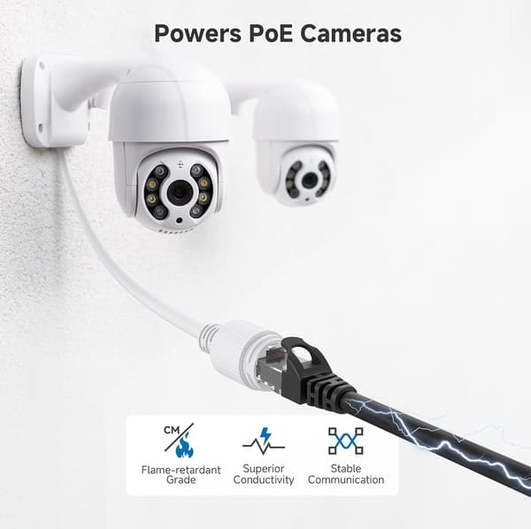 10 Gbps 5-pak Cat 6 Ethernet-kabel 5m Sort