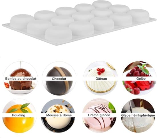 2 stk. rund 3D silikone kageform og mousse dessertform til cupcakes og chokolade