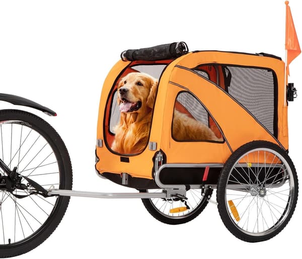 Kraftig cykeltrailerkobling (sort).