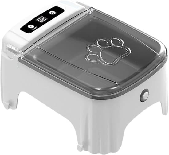 Automatisk Kattefoderskål - Timer - Sensor til Åbningslåg - Kattebakke - Kattefoderautomat - Grå