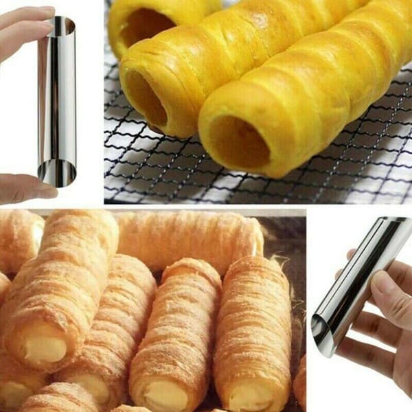 10x Cannoli Form Fløderør Skalhorn Form Bageform Croissant Værktøj