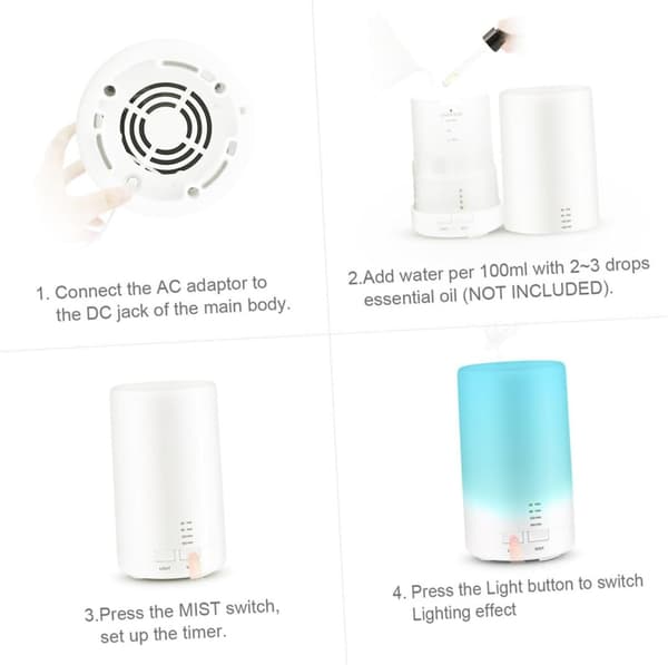 Aromadiffuser, stor spray, 70 ml, mini bil-luftfugter