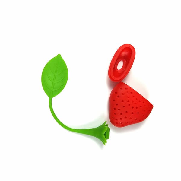 Infuser Diffuser Te Krydda Ört Silikon Jordgubbsblad Sil