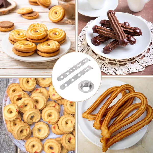 Stykker Cookie Press Tilbehør Rustfrit Stål Forbindelsesring Kiksform