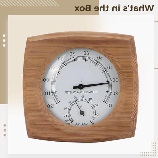 Træ-termo-hygrometer til sauna: Nøjagtig temperatur og luftfugtighed
