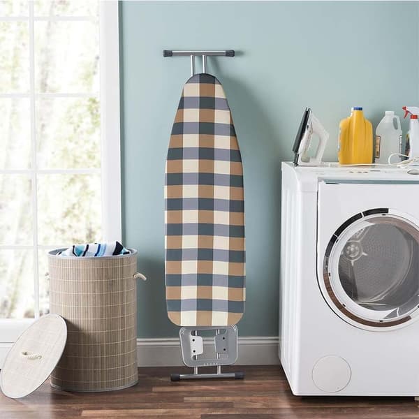 2-pack strykbrädeöverdrag, bomull, skållnings- och fläckavvisande, elastisk fåll, för hem, tvättstugor, sovsalar (100 * 34cm)