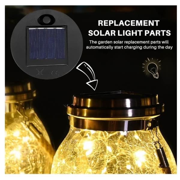 Solcellelampe - 8,5 cm - Vandtæt - Integreret LED