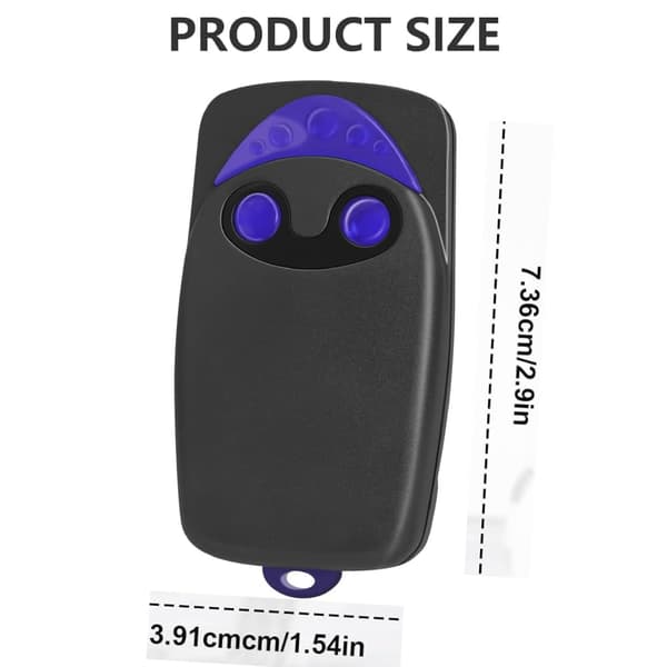 3-pack fjärrkontroller för NICE FLOR-S FLO2R-S | 2 knappar, 433,92 MHz