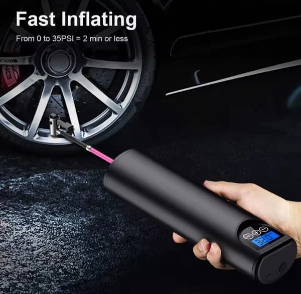 Bärbar handhållen multifunktionell smart billuftpump, högtrycksluftpump.