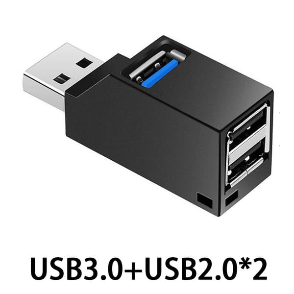 2.0/3.0 3-portars USB-visselpipa-hubb