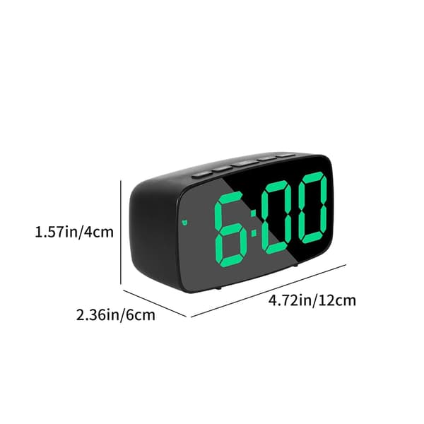 Digital väckarklocka för sovrum Batteribackup Ström LED-display 12/24H Elektronisk skrivbordsklocka för barnrum