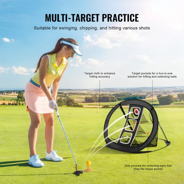 Golf Chipping Net Pop Up Golf Practice Net Bærbart Indendørs Slaghjælpemiddel