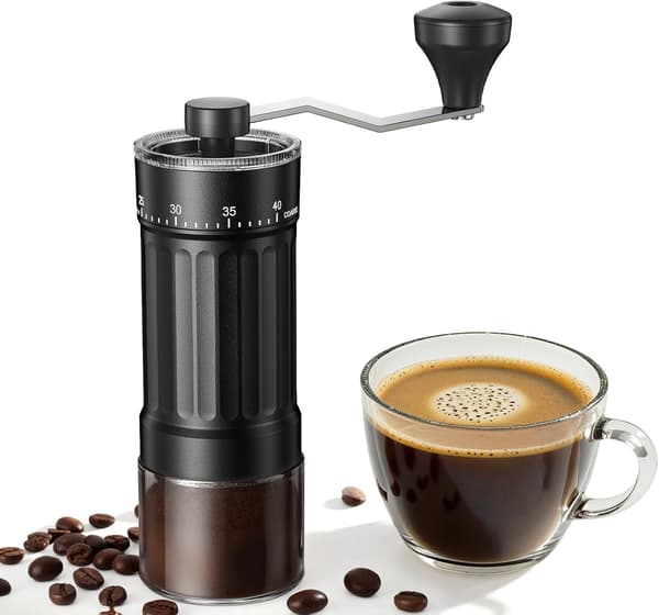 Mini manuel kaffekværn med 40 justerbare kværnindstillinger