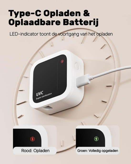 UV-tandborststerilisator - LED-skärm - Väggmonterad - Vit