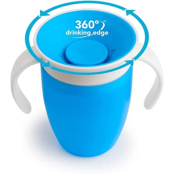360° träningsmugg, babymugg, babylärningsmugg, mjuk pip läckagesäker dricksmugg, 2-pack