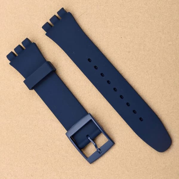 Erstatningsurrem til Swatch 20mm gummi og silikone - sort