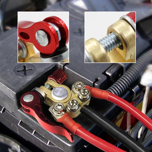 Ett par batteripolskontakter Fordonsbatteripoler