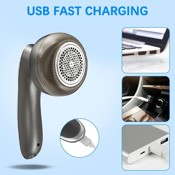 Elektrisk fnugfjerner tøjrenser USB stofshaver defuzzer