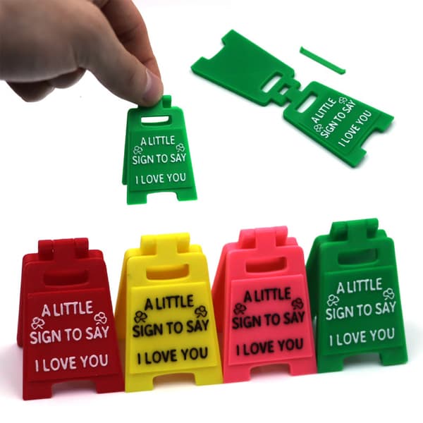 Valentinsdag Mini Skilt Plade, Jeg Elsker Dig - Pink