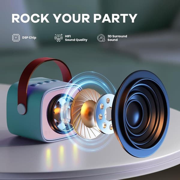Karaokemaskin, Bluetooth-karaoke, med 2 mikrofoner