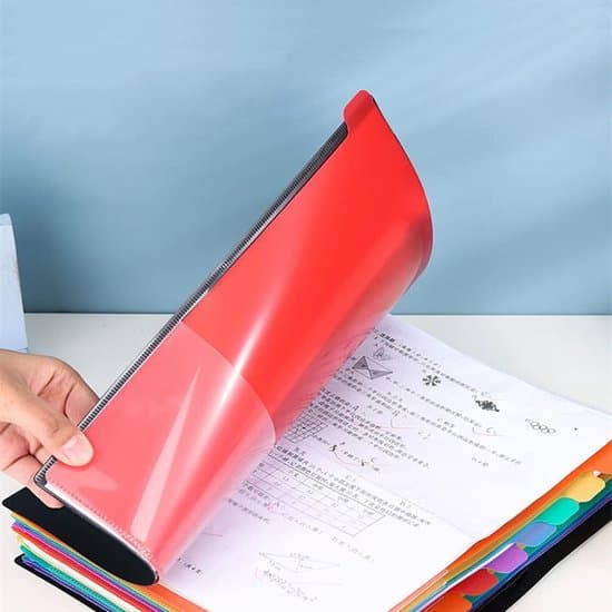 Skrivemappe - Konferencemappe A4 - Ringbind - Farve - 12 Ark - Sort - Dokumentmappe - Arbejdsmappe - 322*250*12mm