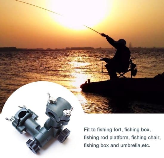 360° Universal Dobbelt Koblingsstik Parasoladapter til Fiskestol
