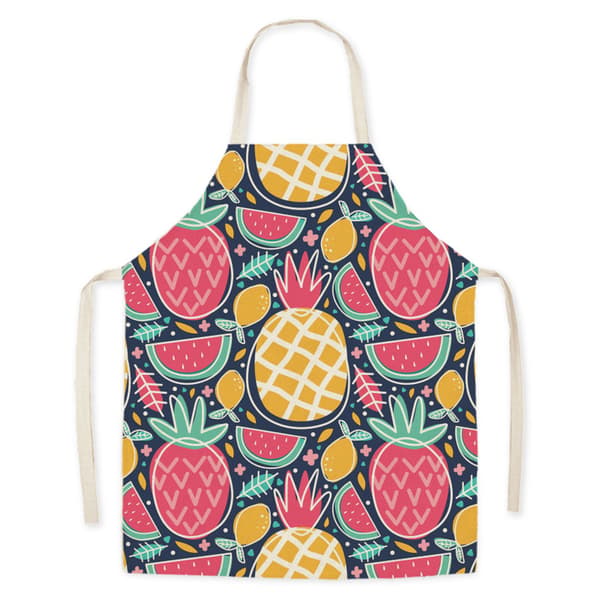 Børneforklæde i hør - Ananas