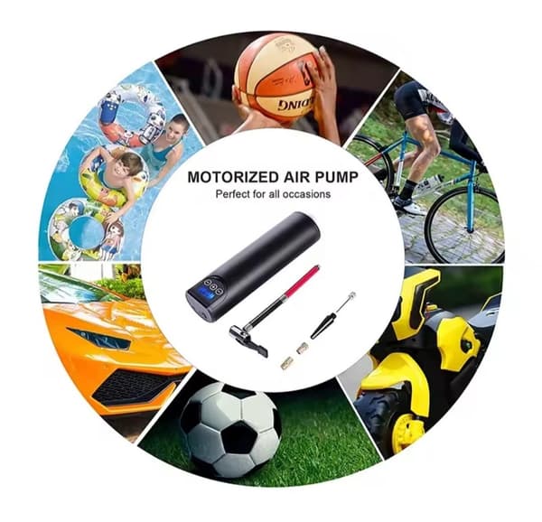 Bärbar handhållen multifunktionell smart billuftpump, högtrycksluftpump.