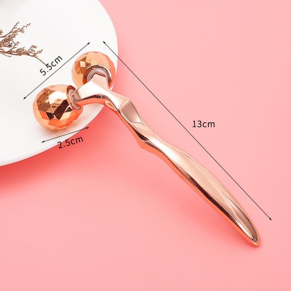 3D Mini Ansiktsmassager, kroppsuppstramning, V-formad lyft-/bantningsverktyg (Guld)