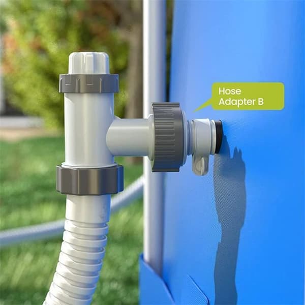 Poolslangeadapter - til INTEX - Intex model - 1,25 tommer til 1,5 tommer - 2-pak - Grå