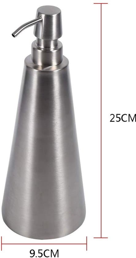 Sæbedispenser i rustfrit stål med stor kapacitet, 800 ml - Badeværelsesspecifik - Sæbedispenser med pumpe i rustfrit stål