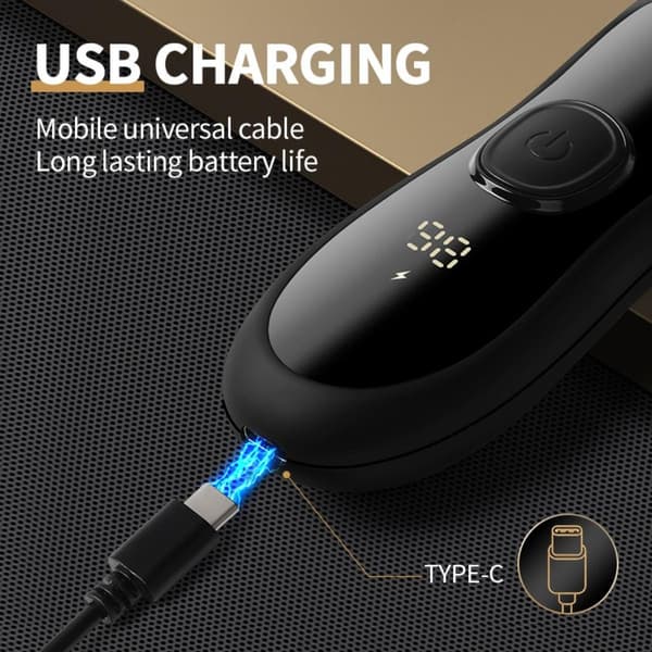 Multifunktionel elektrisk kropshårtrimmer til mænd - Vandtæt, USB-interface