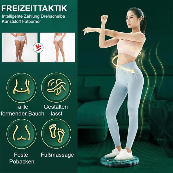 Balancebræt, roterende platform med tæller, mavetræner, slankeapparat