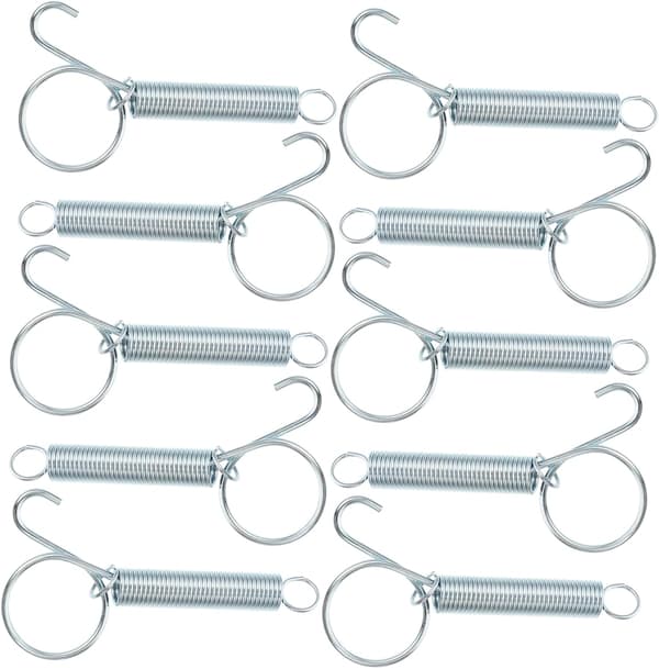 10-delade burdörrsfjäderkrokar 7.5*2 (cm) - Silver