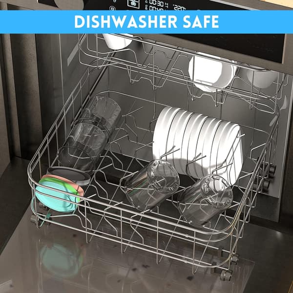 4-pack glassbehållare Ersättningspints Lock Skedar