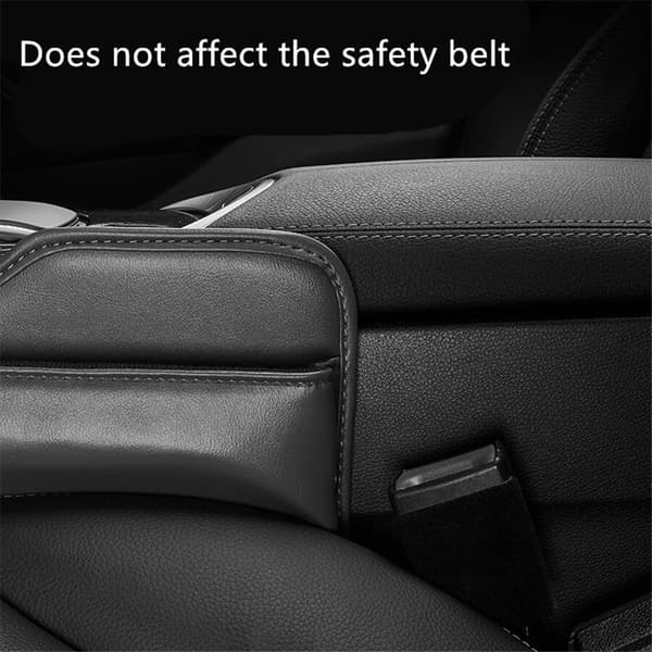 Höger sida bilorganisatör sätesficka förvaringslåda ficka PU-läder konsolfyllare