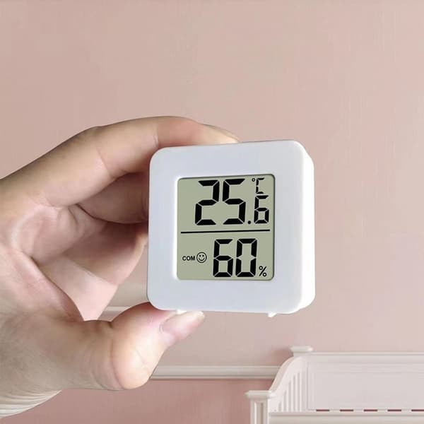 6-delt mini LCD digitalt termometer- og hygrometersæt, indendørs rumtermometer, elektronisk termometer