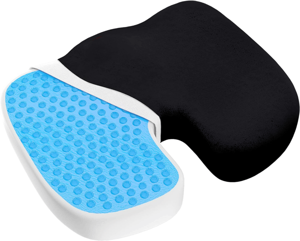 Gel Memory Foam U-formad kudde Svart sammet 44x34x8cm