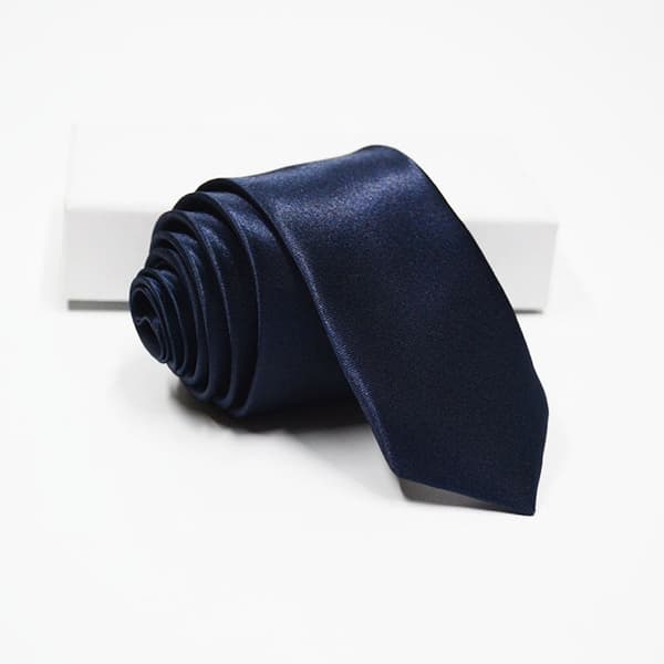 2 delar mode - Slips - Enfärgad - Satin - 5 cm - 142 cm - Marinblå