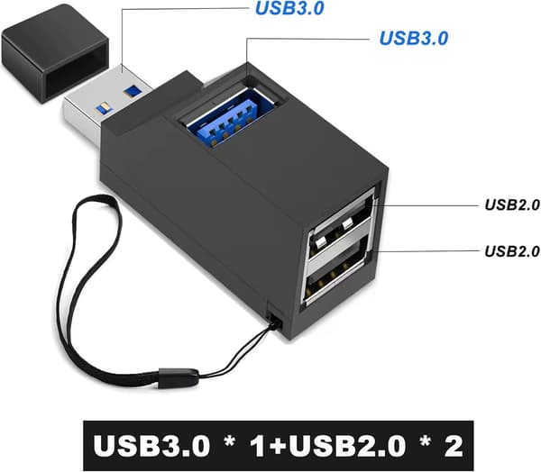 USB 3.0 hub, 4-ports USB splitter forlænger adapter. multi-port data hub, egnet