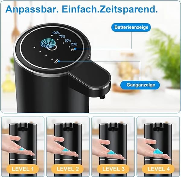 Automatisk tvåldispenser, infraröd sensor, 380 ml beröringsfri typ