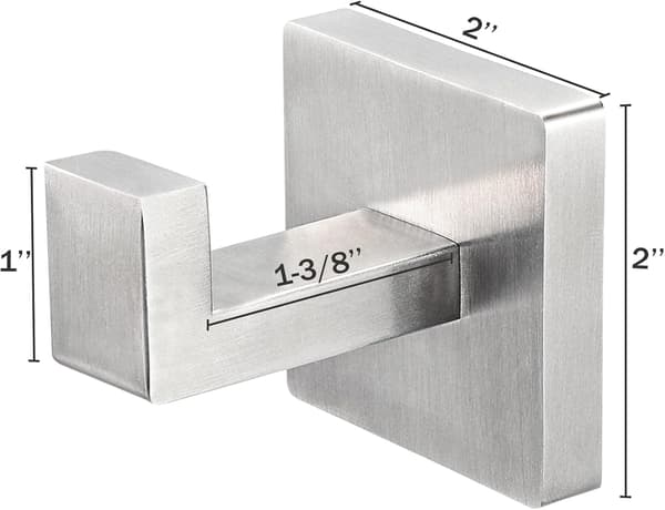 4-pack handdukskrokar badrum vardagsrum sovrum kök garderob rostfritt stål borstad silver